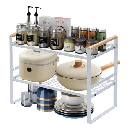 Organizador Repisa De Cocina Gabinetes Repisa Doble 34x21x38