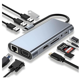 11en 1 Adaptador Multipuerto Hub Tipo C Para Macbook Pro/air 11en 1 Adaptador Multipuerto Hub Tipo C Para Macbook Pro/air