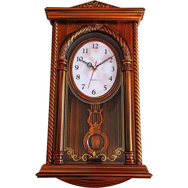 Reloj Pared Pendulo Decorativo Estilo Madera Grand + Gratis!