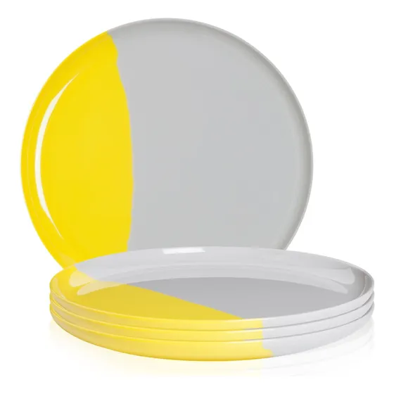 4 Placa Lateral Melamina Color Gris Limon Moldeada