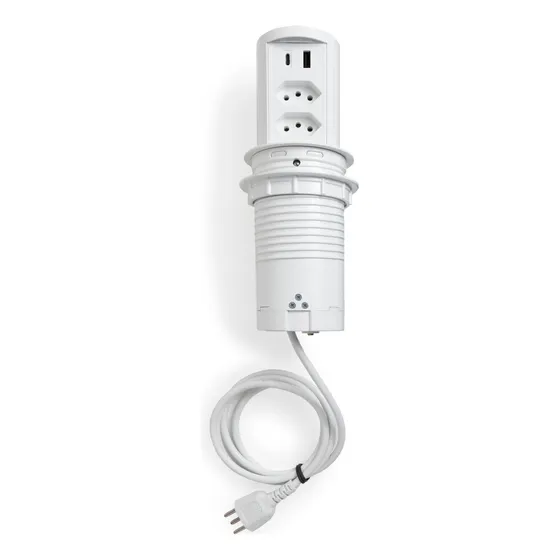 Torre Multiplug 2 Tomadas 20a + 2usb (a+c) + Indução Branco