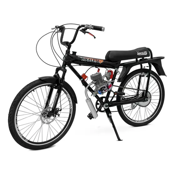 Bicicleta Motorizada Bikelete 100cc Montada Completa Preto Tamanho Do Quadro 19
