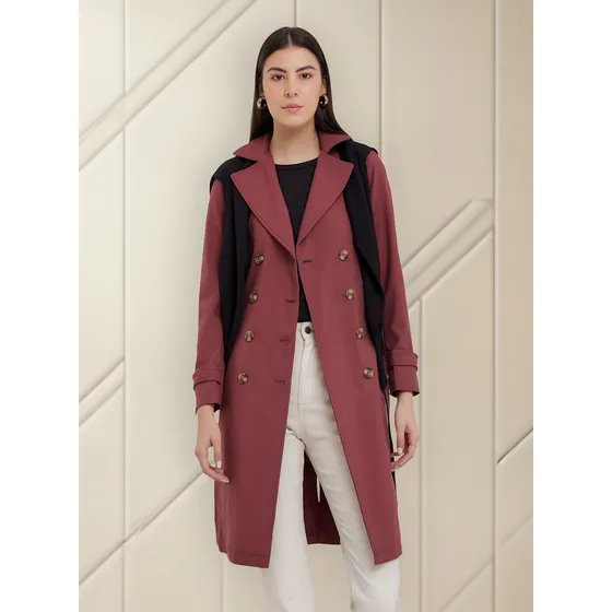 Chaqueta Mujer Patprimo Trench Rojo Poliester 30080467-99004