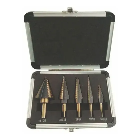 Brocas Conicas Paso A Paso Cobalto + Maleta