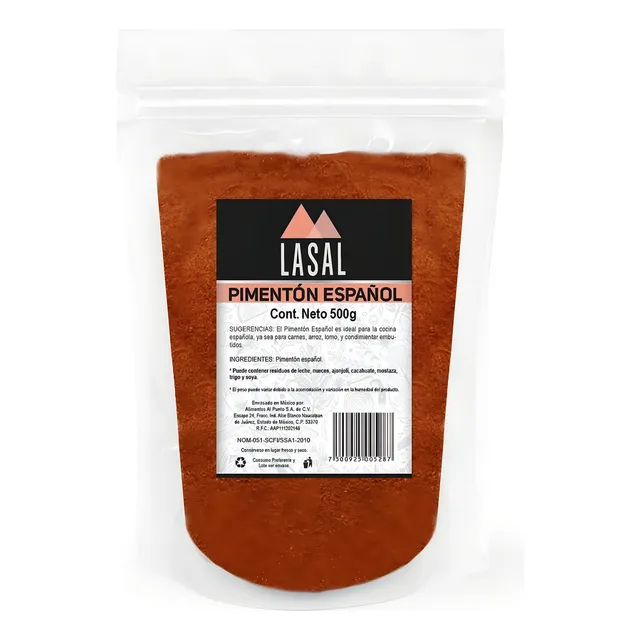 Paprika Pimentón Español 500 Gramos Bolsa Resellable