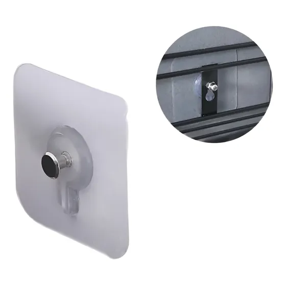 Ganchos Tornillo Metal Adhesivos Transparentes Colgar Set X4