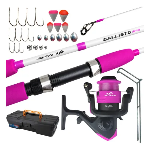 Kit Vara De Pesca Carretilha Vara Linha Multifilamento 1,65m