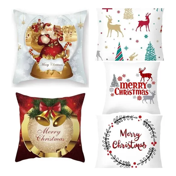Forro Cojines Navidad  45cm X 45cm (sin Relleno)