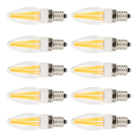 Lâmpada De Filamento Longo E12 3w Ac110v Teto De Candelabro