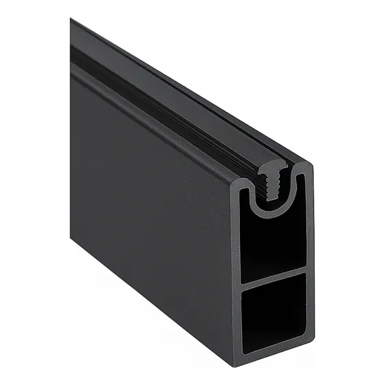 Tubo Rectangular Para Closet Color Negro Mate Marca Samet