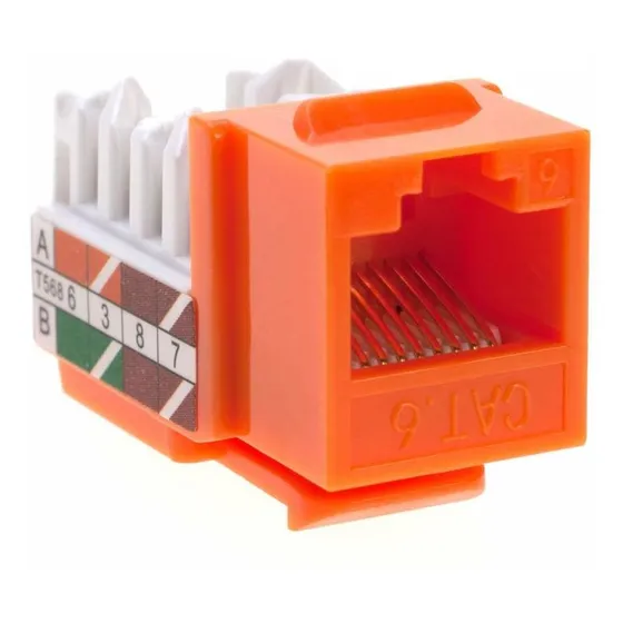 Cat6 Rj45 Keystone Perforadora Roja 45 Grado 50 Color