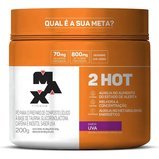Queimador De Gordura Ultimate 2hot - 200g - Max Titanium Sabor Uva