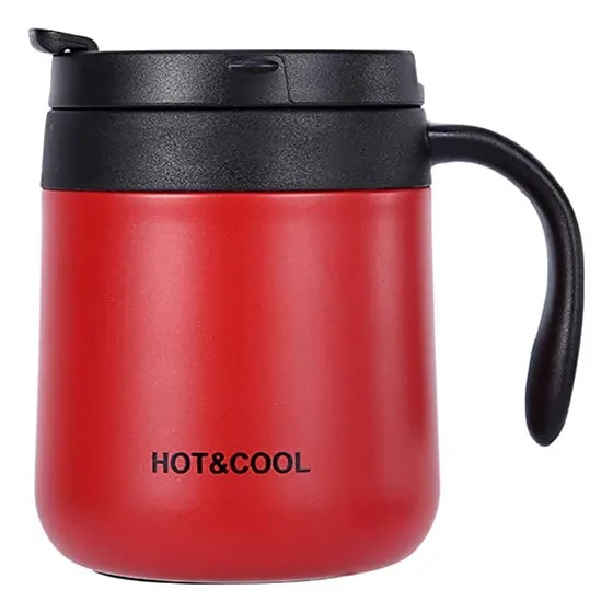 Botilito Termo Vaso Café Te Bebida Conserva Caliente 350ml Color Rojo