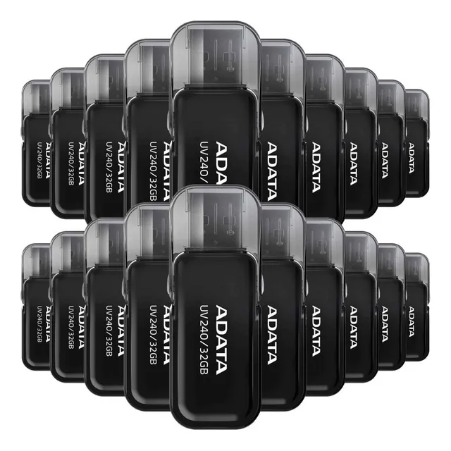 Kit 20 Memorias Usb Adata Auv240 32gb 2.0 Auv240-32g-rbk Color Negro