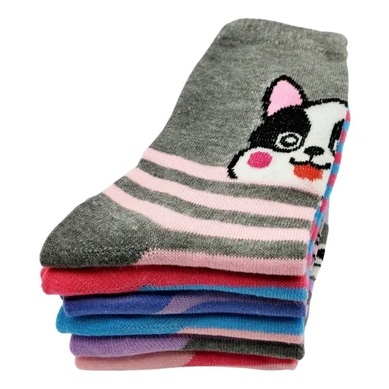 Pack 12. Calcetines Largos Dama Qikun. Diseño Rayas. Bambú