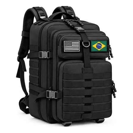 Mochila Tática Masculina Militar 50L Impermeável Reforçada Grande Molle Viagem Camping Trilha Airsoft Pesca Caça Forpak