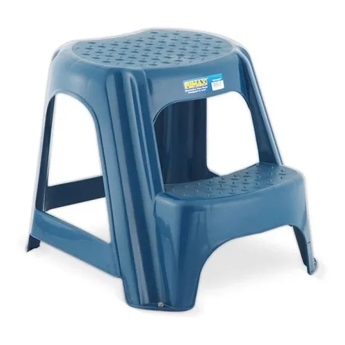 Butaco Silla Escalera 2 Peldaños Plástico Resistente Rimax Color Azul petróleo