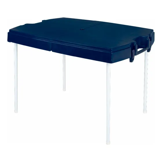 Mesa Plegable De Camping Valija Plastica Mor Color Azul