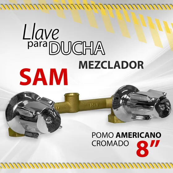 Llave Para Ducha Mezclador Sam Pomo Americano 8 / 0000001045