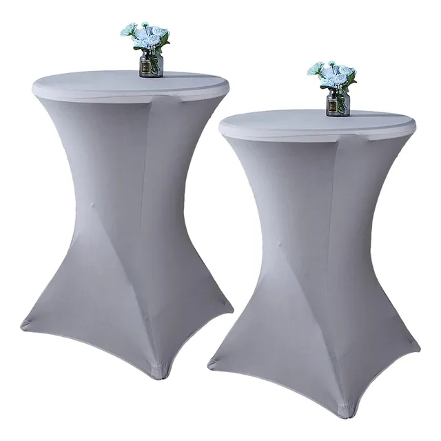 Manteles De Cóctel De 24 X 43 Pulgadas  Color Gris Redondos