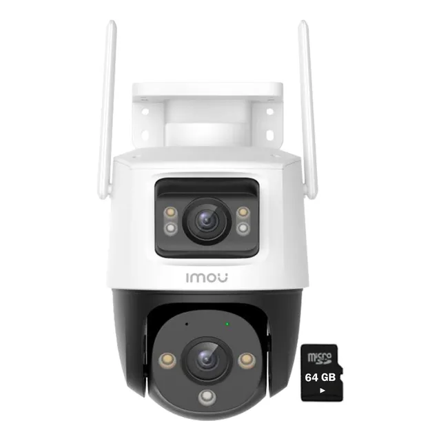 Cámara Seguridad Imou Cruiser Dual 3mp + 3mp 360° + Sd 64gb Color Blanco