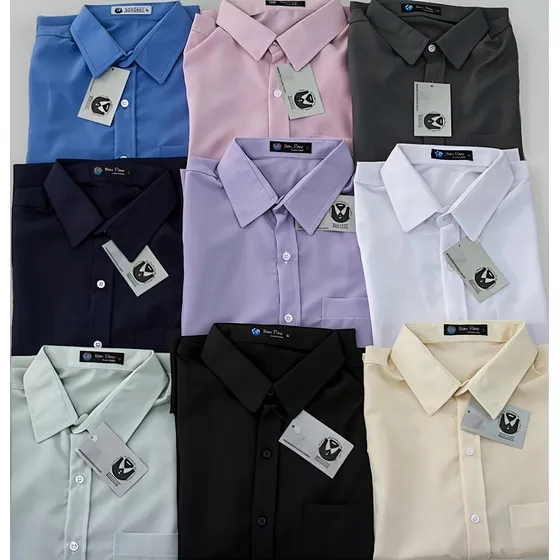 Kit 3 Camisas Microfibra Lisas Fit Não Amassa Manga Curta