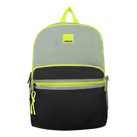 Mochila Urbana Head Deportiva Hombre Mujer Escolar Grande Color Gris Con Negro 21612 Diseño De La Tela Único