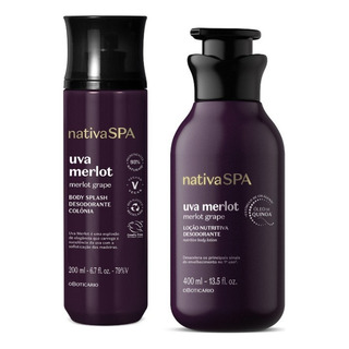Kit Presente Nativa Spa Uva Merlot (2 Itens) Kit Presente Nativa Spa Uva Merlot (2 Itens)