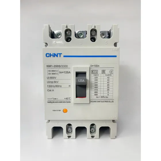 Breaker Industrial 3x125 Amp 50ka-240v  36ka 415v Chint