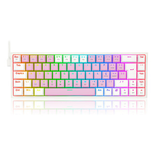 Teclado Mecanico Gamer Redragon Castor Rosa Abnt2 Teclado Mecanico Gamer Redragon Castor Rosa Abnt2