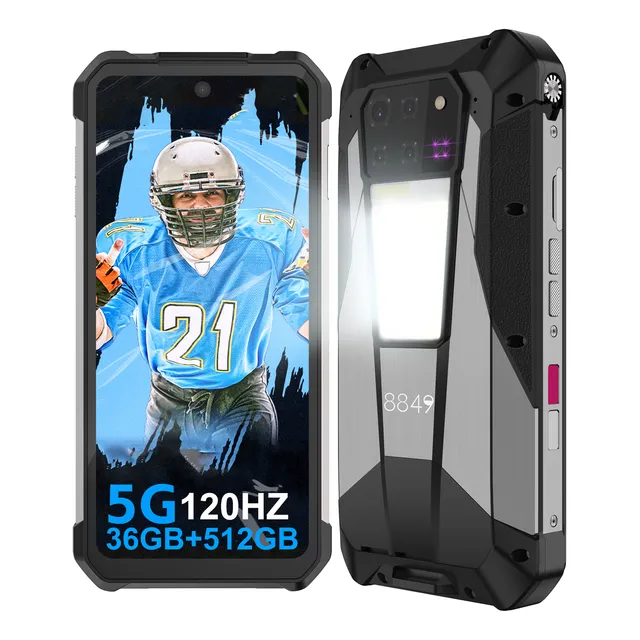 Unihertz Tank 3 Pro 8849 36gb 512gb 23800mah Rugged Smartphone Android 5g With 100 Lumens Projector Waterproof 200mp Phones