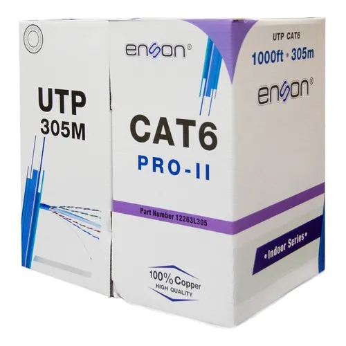 Bobina Cable Utp Cat6 Enson 12263l305 Pro-ii Azul 305m