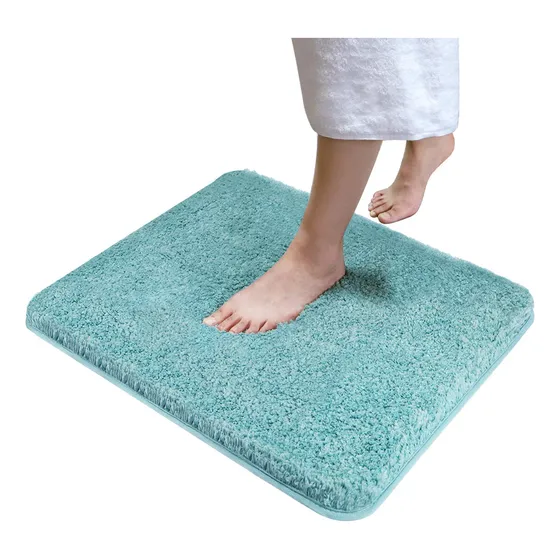 Tapete Baño Felpa Suave Alfombrilla Microfibra Esponjosa Tpr