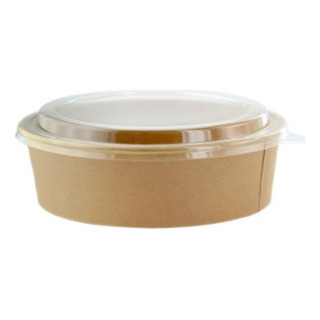 50 Bowl/contenedor De 1300 Ml Con Tapa Biodegradable 50 Bowl/contenedor De 1300 Ml Con Tapa Biodegradable