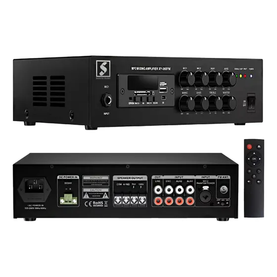 Amplificador Hilo Musical 70v - 100v 8ohm 200w Bluetooth Usb