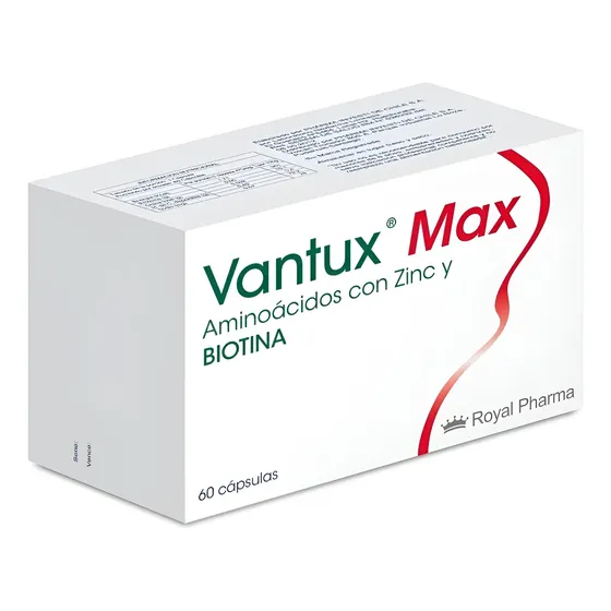 Vantux Max 60 Cápsulas Para La Caída Del Pelo Royal Pharma | Cuotas sin interés