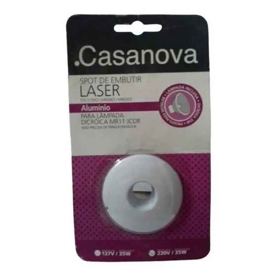 Kit 5 Spot De Embutir Laser Foco Fixo Mr11
