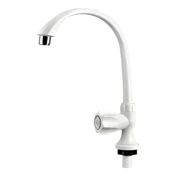 Llave Grifo Lavaplatos Individual Fregadero Blanca