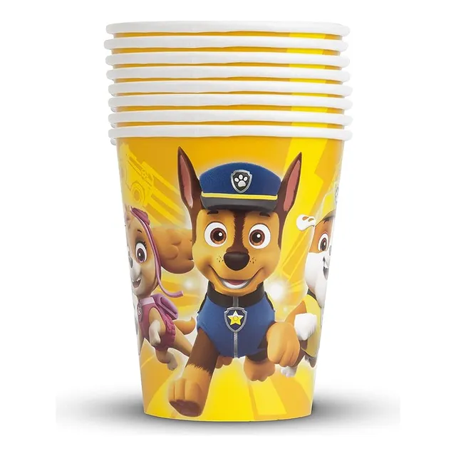 Unique Industries Paw Patrol 9 Oz. Tazas (8), Multicolor, Ta