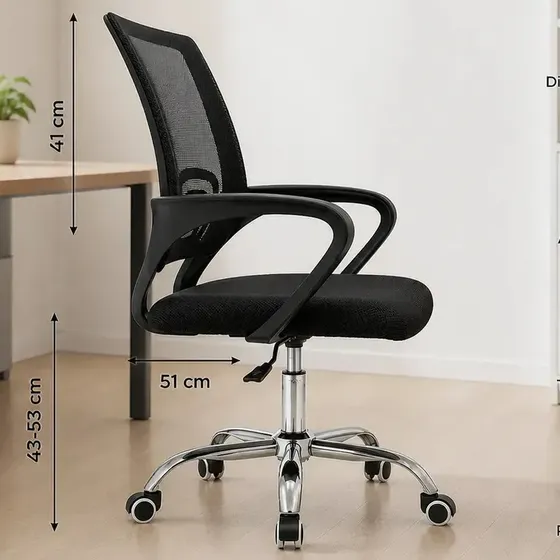 Silla De Escritorio Ergonómica Mesh, Pata Con 5 Ruedas Inbox