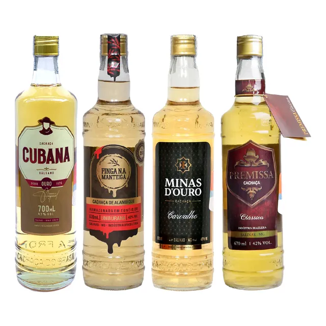 Kit Cachaça Classico Pinga Aguardente