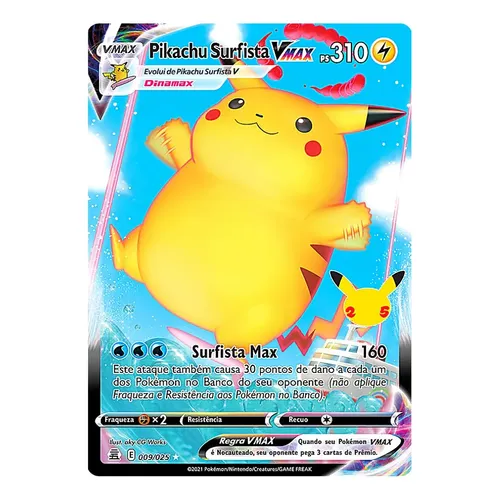 Carta Pokémon Pikachu Vmax (tg29/tg30) | Parcelamento sem juros