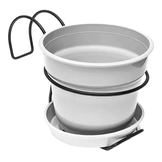 Soporte Balcon + Materas Plásticas Redonda 15 Cm