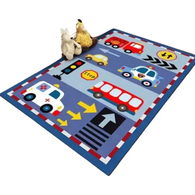 Tapete Quarto Infantil Criança 100x140 Grande Macio Carros