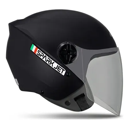 Capacete Moto Ebf Spark Jet Aberto Cor Preto/Fosco 60