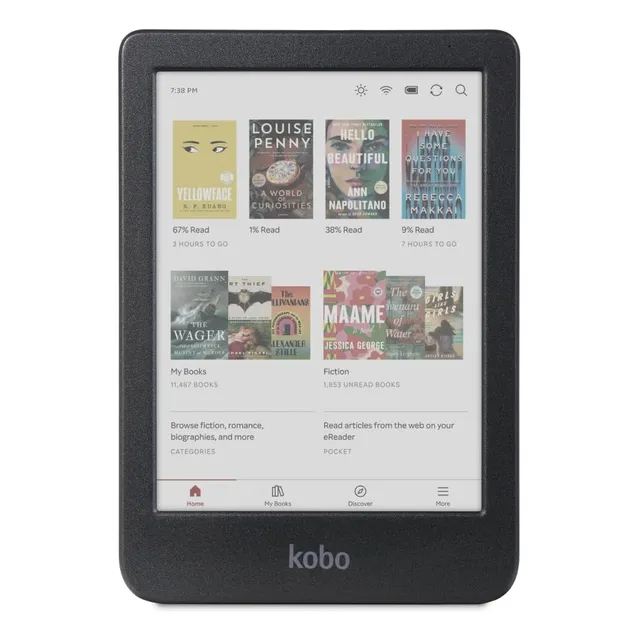 E-reader Kobo Clara Negra, Pantalla Táctil E-ink
