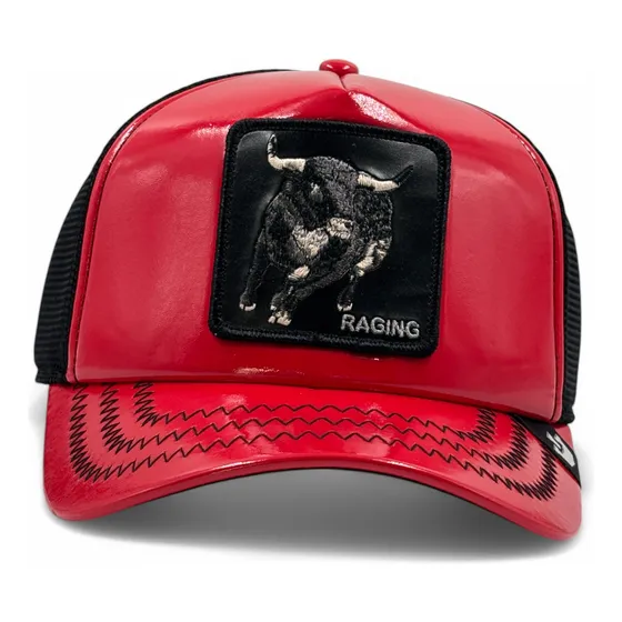 Gorra Goorin Bros Toro, Raging Pamplona, Charol Rojo