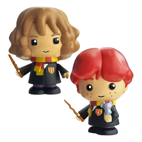 Kit 2 Bonecos Hermione Ron Weasley Colecionável Harry Potter