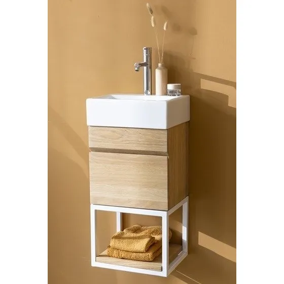 Mueble Para Lavamanos De Hierro Y Madera 