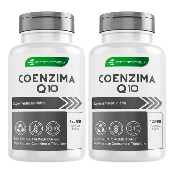 2un Coenzima Q10 Ubiquinol Puro 500mg 240cáps 4 Meses Ecomev Sabor Cápsulas